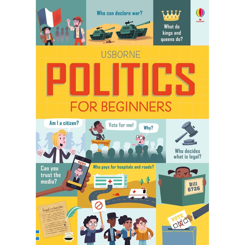 Sách tiếng anh Politics for Beginers Usborne dành cho trẻ em, thiếu nhi, người học ngoại ngữ, học sinh trung học