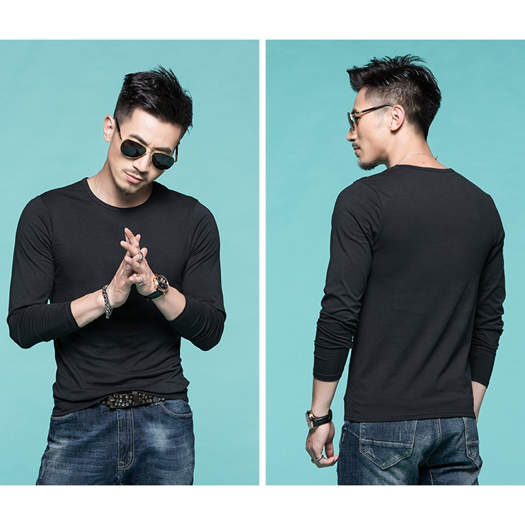 Áo thun nam tay dài - Giữ Nhiệt - Chất liệu Cotton - Phù hợp mặc cho mùa thu đông | BigBuy360 - bigbuy360.vn