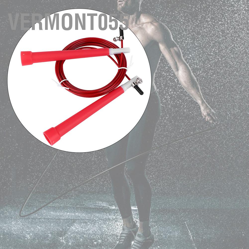 Có thể bán buôn Dây thép có thể điều chỉnh bền bỉ Skipping Jumping Rope cho bài tập rèn luyện thể dục Vermont055 Hàng giao ngay