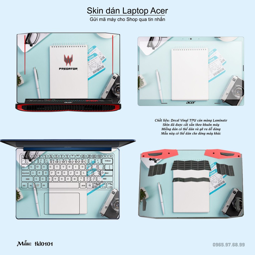 Skin dán Laptop Acer in hình thiết kế _nhiều mẫu 2 (inbox mã máy cho Shop)