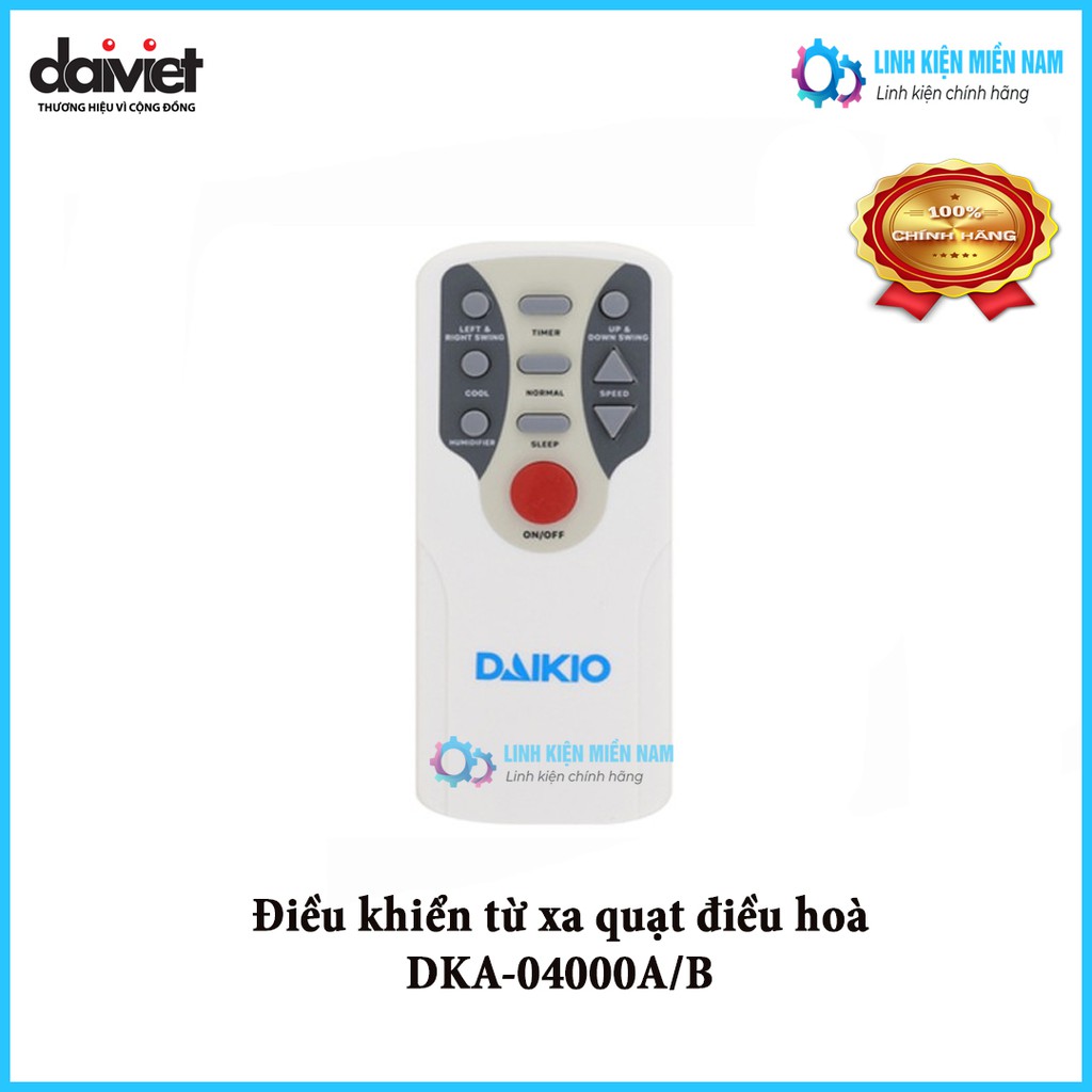 Điều khiển từ xa quạt điều hòa Daikio DKA-04000B - chính hãng