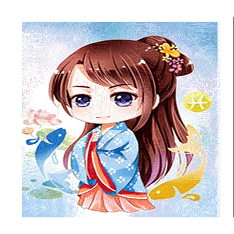 Tranh Đính Đá ABC 3D Cung Song Ngư DF2802 (KHÁCH TỰ ĐÍNH) KT:35X45CM