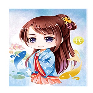 Tranh Đính Đá ABC 3D Cung Song Ngư DF2802 (KHÁCH TỰ ĐÍNH) KT:35X45CM