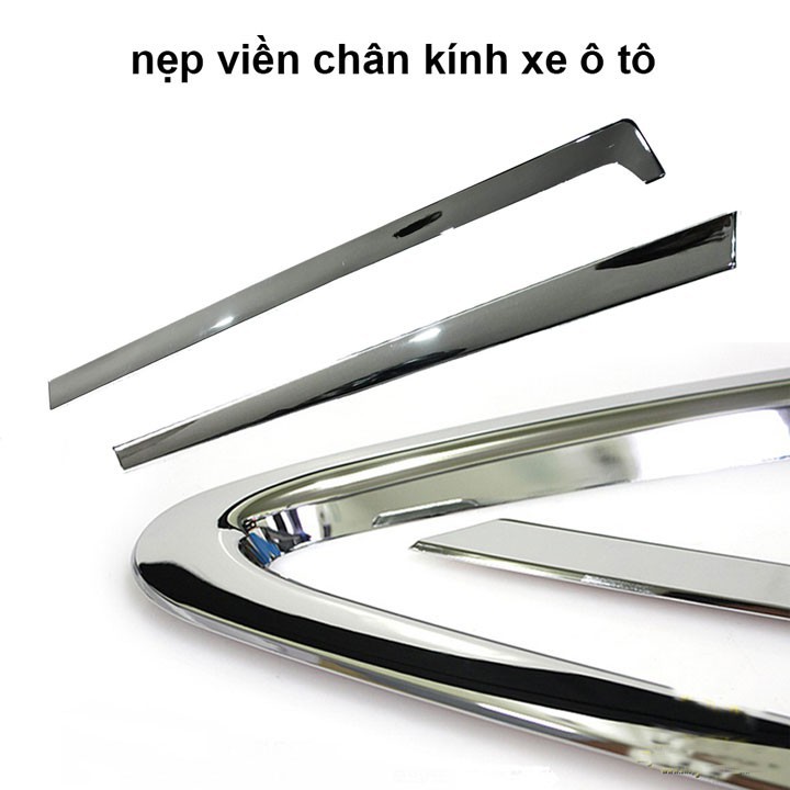 Bộ Nẹp Viền Cong Kính, Chân Kính Inox Dành Cho Xe Ô Tô Kia K3, Forte, Cerato 2016-2018 hàng cao cấp