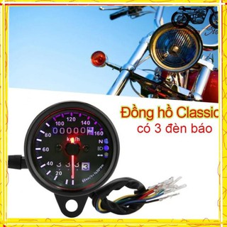 Đồng hồ đo km 💎 đồng hồ classic có 3 đèn báo chức năng
