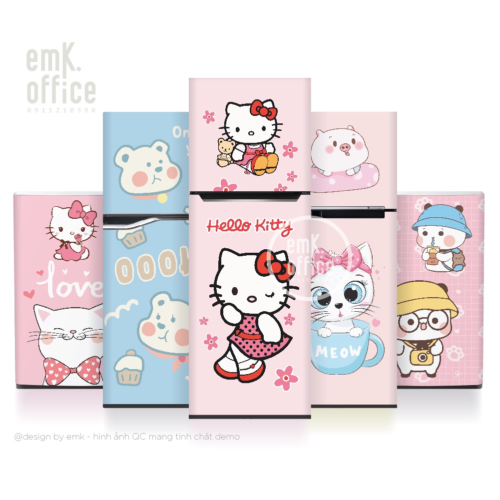 [Nhiều mẫu] Decal dán tủ lạnh, miếng dán tủ lạnh mẫu cute - CB9