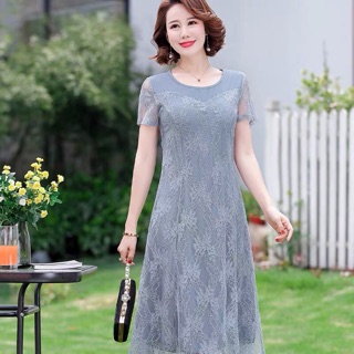 Đầm ren nữ trung niên cao cấp kiểu dáng sang trọng quý phái QCNP2094
