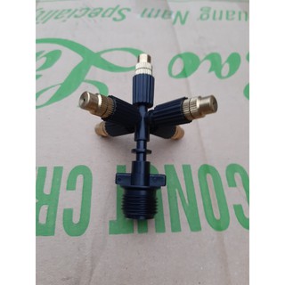 BÉC PHUN SƯƠNG 5 HƯỚNG ĐẦU ĐỒNG ren 21 không có van áp