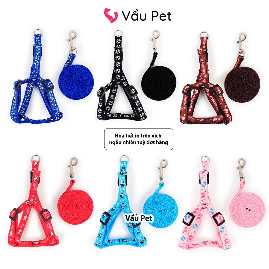 Xích chó mèo yên ngựa - Dây xích chó mèo đi dạo Vẩu Pet Shop