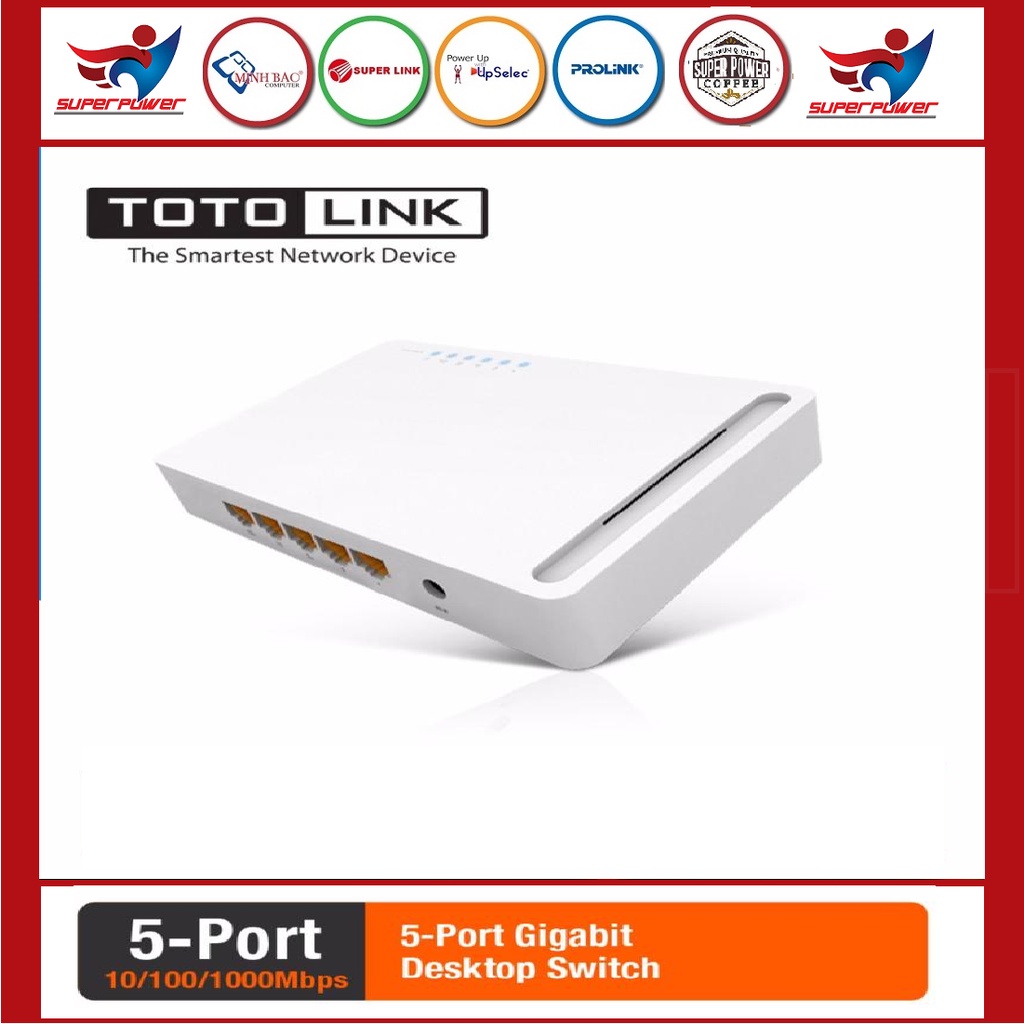 [Mã 254ELSALE giảm 7% đơn 300K] TOTOLINK S505G Switch 5 cổng Gigabit Bộ chia mạng cho máy tính bàn Laptop