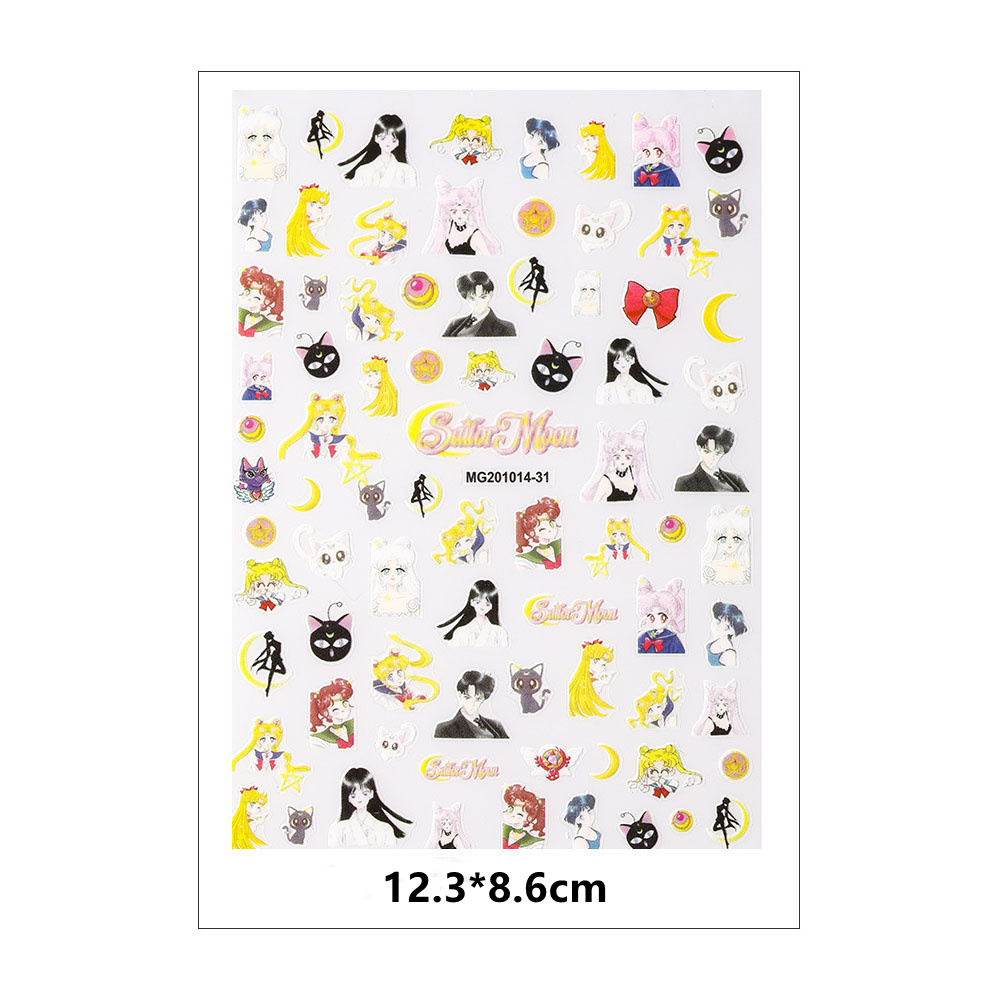 [Hàng mới về] Miếng dán trang trí móng tay nghệ thuật thủ công họa tiết hoạt hình 3d xinh xắn cho nữ