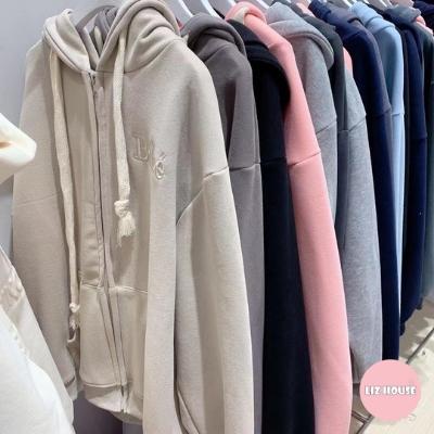 Áo hoodie nữ có khoá áo khoác nỉ dày dặn phong cách hàn quốc đẹp Lizhouse | BigBuy360 - bigbuy360.vn