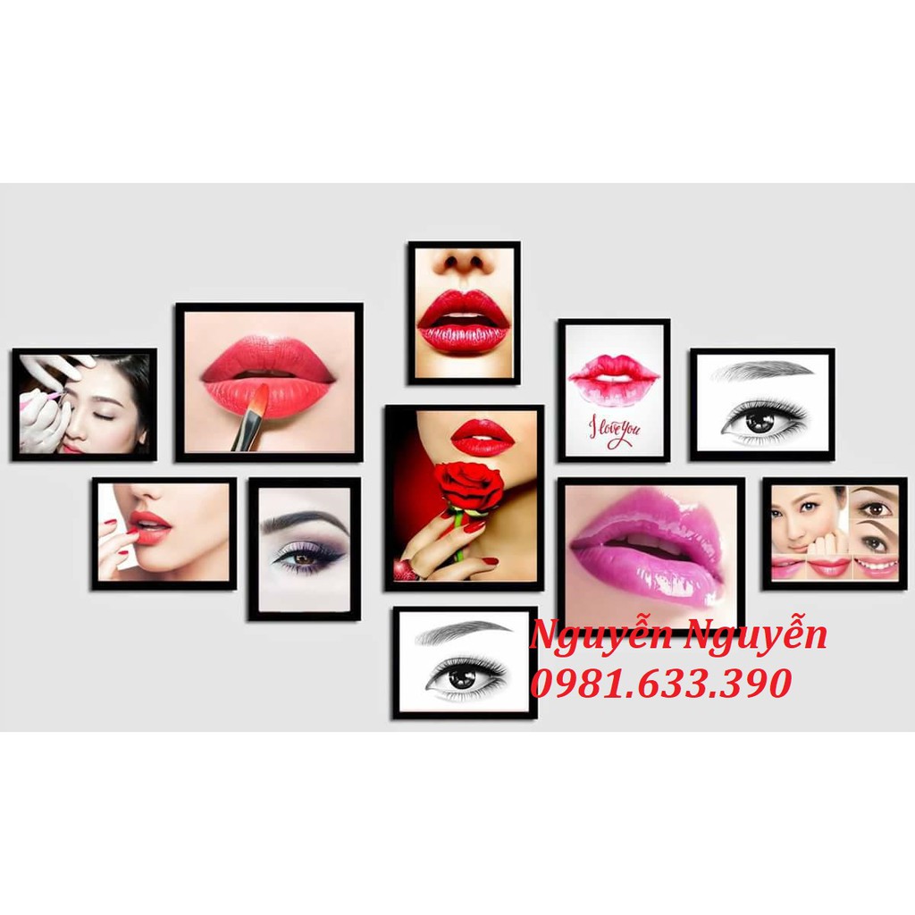GIÁ XƯỞNG: Bộ 11 Tranh Spa Phun Xăm Thẩm Mỹ