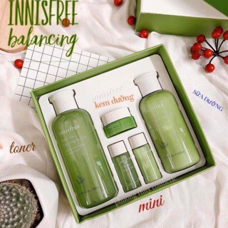 Bộ Kit Dưỡng Da Trà Xanh Innisfree Green Tea Balancing Skin Care Set EX. 5 Món