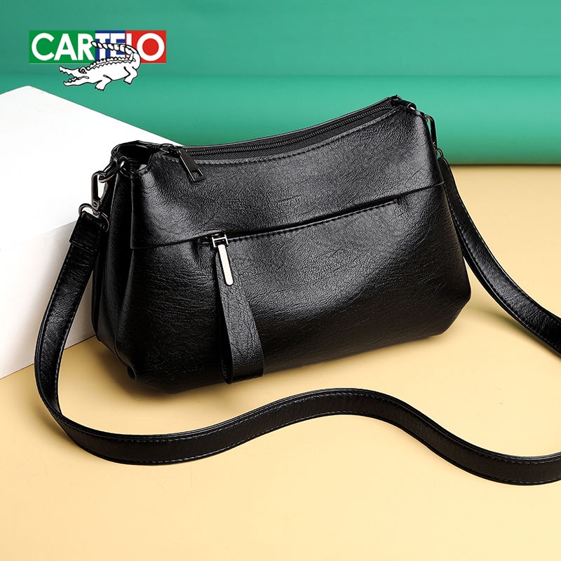 Hàng Mới Về Mới Túi Đeo Chéo Vai Da Mềm Mini Đơn Giản Hợp Thời Trang Dễ Phối Đồ Cho Phụ Nữ Trung Niên