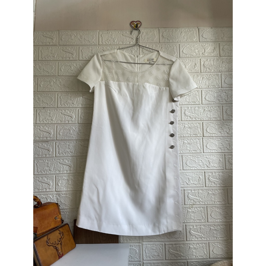 Đầm suông Elise phối lưới