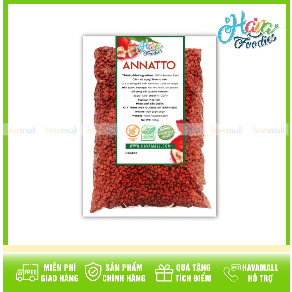 [HÀNG CHÍNH HÃNG] Hạt Điều Màu Havafoodies - Annatto Seed