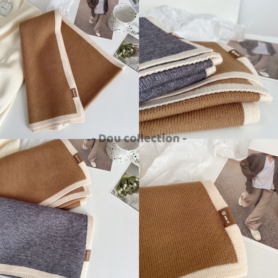 Khăn len quàng cổ nam nữ, Khăn Cashmere trơn dày choàng cổ thời trang thu đông nhiều màu - 32x175cm - Mã LN026