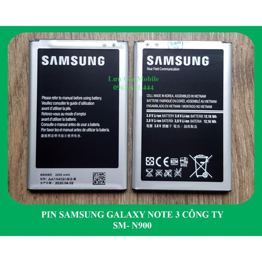 HOT Pin Samsung Galaxy Note 3 zin công ty N900