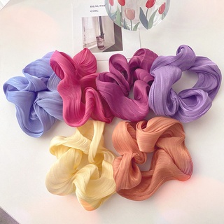 Dây Buộc Tóc Vải Lụa Satin Cỡ Lớn Phong Cách Pháp Thời Trang Cho Nữ