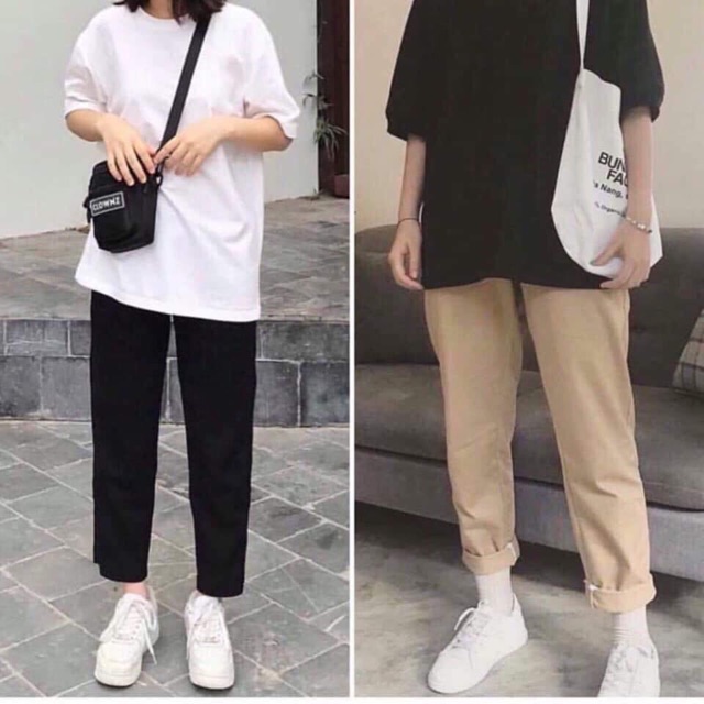 [ Mã WASTAPR giảm 10K đơn 50K] UNISEX QUẦN BAGGY NỮ NAM THỜI TRANG DÂY RÚT DÙ CHẤT KAKI | WebRaoVat - webraovat.net.vn