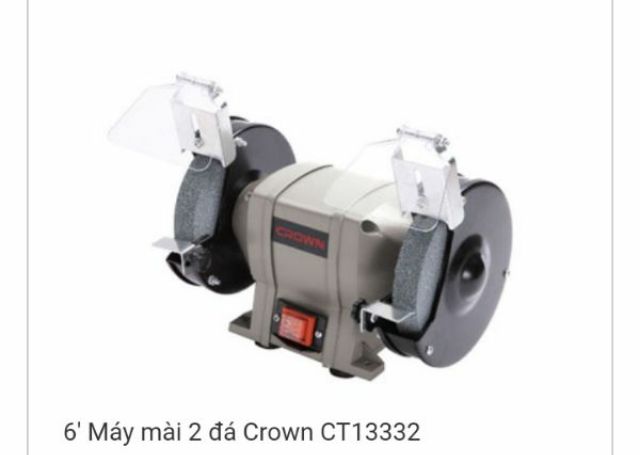 Mô tơ mài 2 đầu đá CROWN 150mm--250w