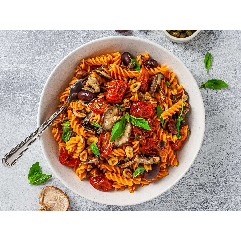 NUI XOẮN ĐẬU LĂNG ĐỎ GIÀU PROTEIN, NON-GMO Ancient Harvest, Pow!, Pasta, Red Lentil Rotini, GLUTEN-FREE, 227g (8 oz)