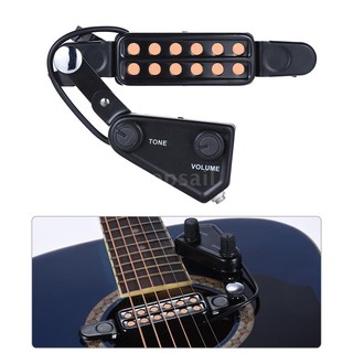 Pickup 12 lỗ kèm bộ điều chỉnh âm thanh từ tính cho đàn Guitar mộc