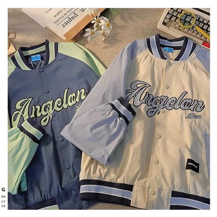 Áo Khoác Dù Bomber Form Cánh Dơi Logo Thêu Nỗi Bên Trong Lót Das Dày Đẹp - Shop3nunisex