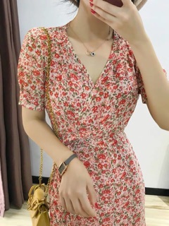 ĐẦM MIDI HOA CỘT NƠ