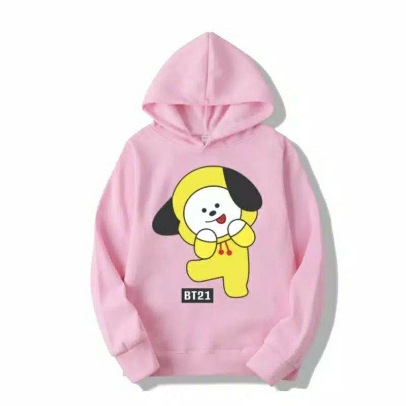 Áo Khoác Có Mũ In Hình Bt21 Bts Cho Bé 6-11 Tuổi