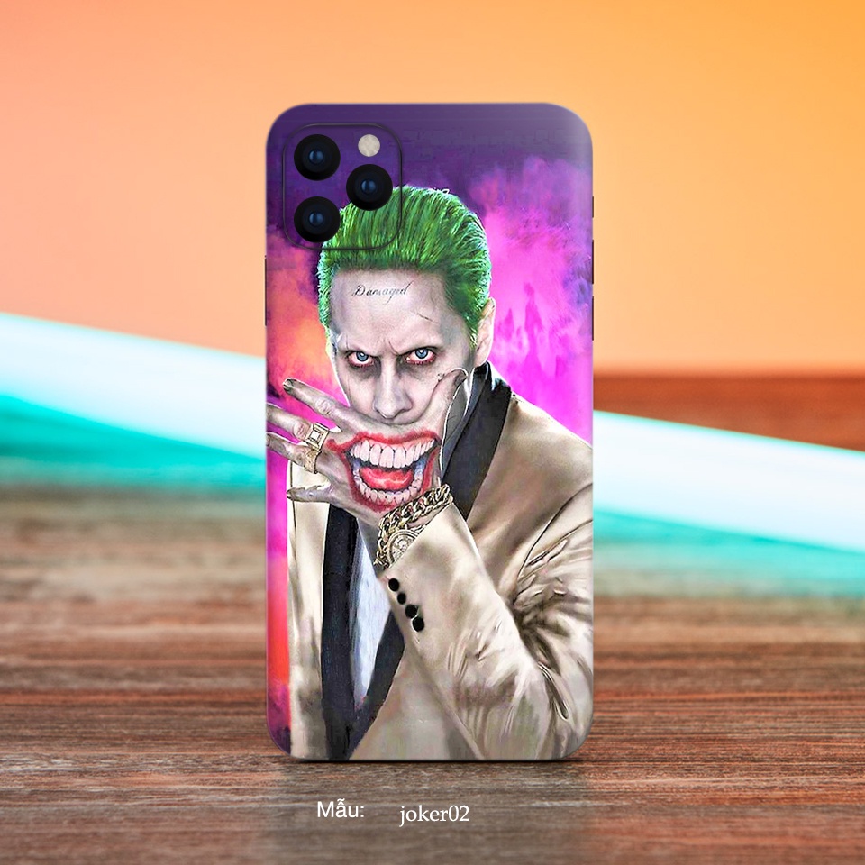 Miếng Dán iphone hình Joker cho ip 6s/6splus/7/7plus/8/8plus/x/xr/xs/11/12/13/pro/max/promax/máykhác