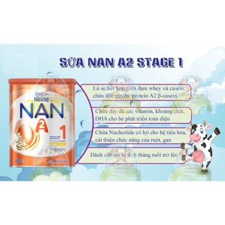 SỮA NAN A2 NỘI ĐỊA ÚC SỐ 1,2,3 (HỘP 800gr)
