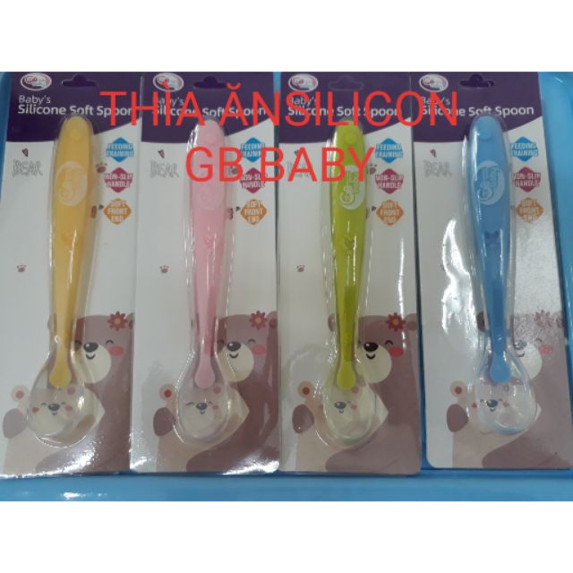 Thìa ăn dặm silicone mềm cho bé GB BABY (Công nghệ Hàn Quốc)