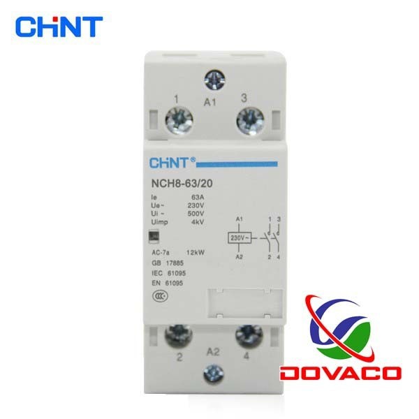 Khởi động từ 1 pha công suất lớn CHINT NCH8 40A/220V (Trắng)