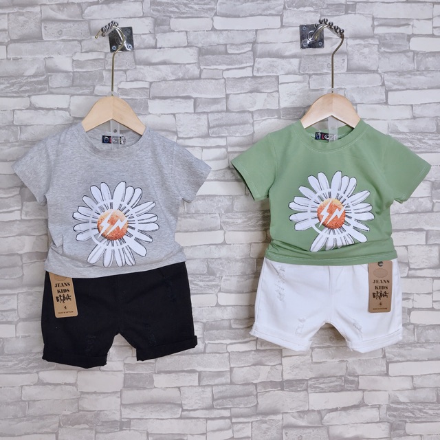 HÀNG MỚIÁo cotton 4 chiều Hoa Cúc Bé Trai/Bé Gái❤️Hàng Quảng Châu❤️ mềm mịn, thấm hút mồ hôi❤️FREESHIP❤️