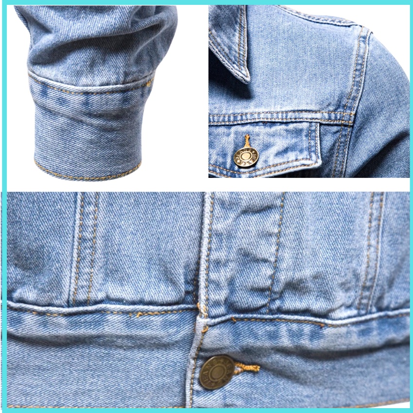 Áo khoác jean nam lịch lãm 68's Store cao cấp form body phong cách thời trang jean đơn giản sang trọng