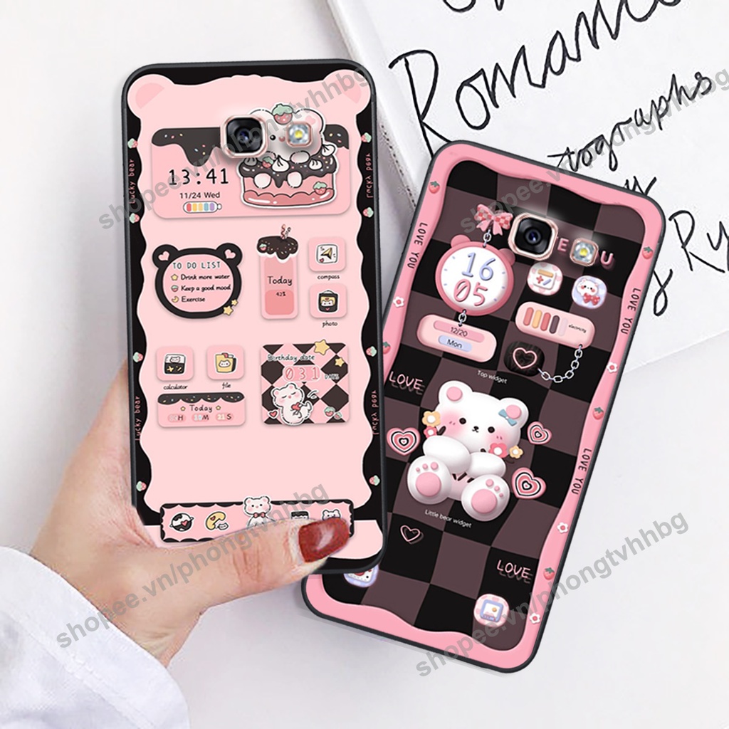 Ốp lưng Samsung A3 2017 / A5 2017 / A7 2017 gấu,thỏ trắng , đồng hồ dễ thương cute cực đẹp