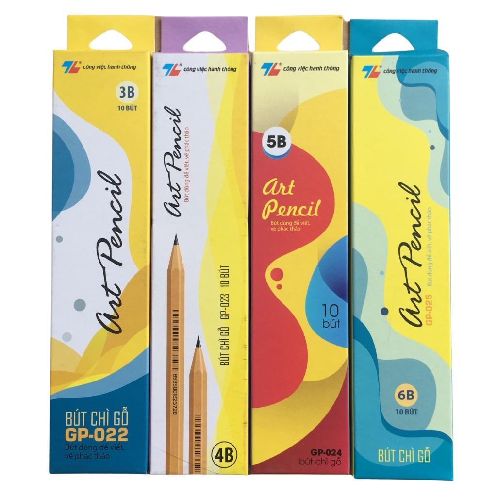 Bút chì gỗ nhiều B Thiên Long  3B  4B  5B  6B ( GP-022  GP-023  GP-024  GP-025 )