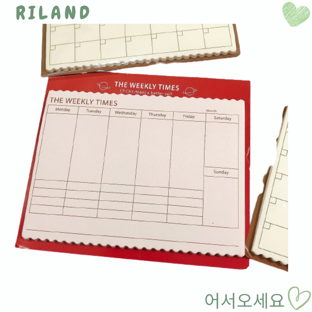 STICKY NOTE KẾ HOẠCH THEO THÁNG, THEO TUẦN (Có keo dán) loại nhỏ