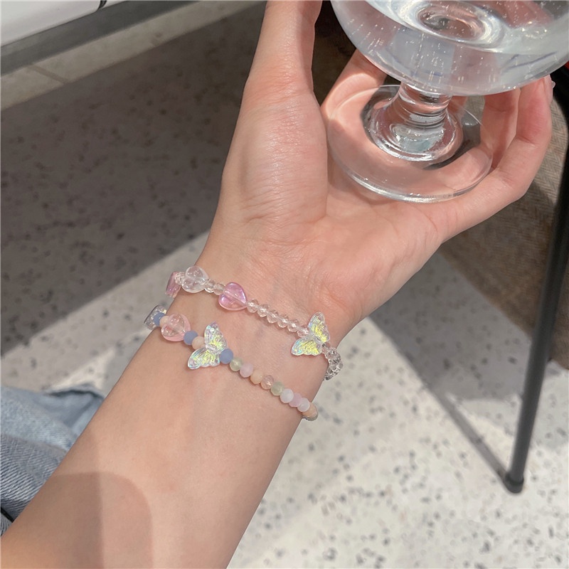 Vòng Tay Chuỗi Hạt Acrylic Nhiều Màu