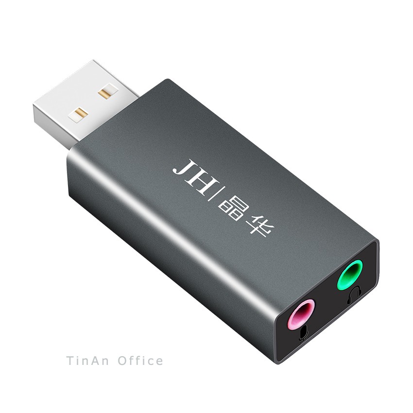 Bộ Chuyển Đổi USB sang Tai nghe/ Micro Loa Giao Diện Âm Thanh cho PS4 Pro USB, Card Âm Thanh JH Gắn Ngoài USB