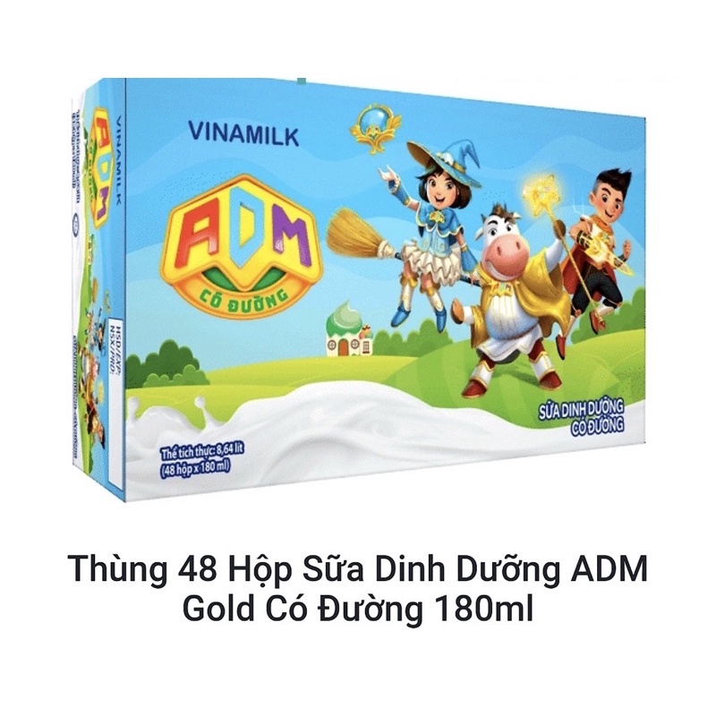 Thùng sữa tươi VNM ADM Gold 180ml (Date mới)