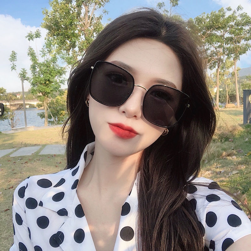 Kính râm, khuôn mặt to và ngôi sao mỏng với cùng một kiểu kính râm, người nổi tiếng Internet kính retro Hàn Quốc, kính râm hợp thời trang mặt tròn cho phụ nữ 2022 new
