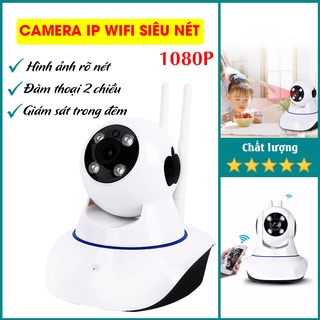 Camera wifi trong nhà IP wifi EXIR 2 râu, chất lượng camera tốt với công nghệ LED EXIR phiên bản mới quay rõ nét ban đêm