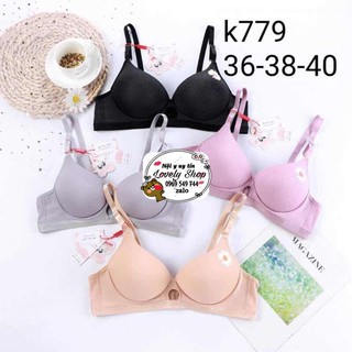 Áo ngực cotton đệm mỏng, không gọng quả bự cao cấp