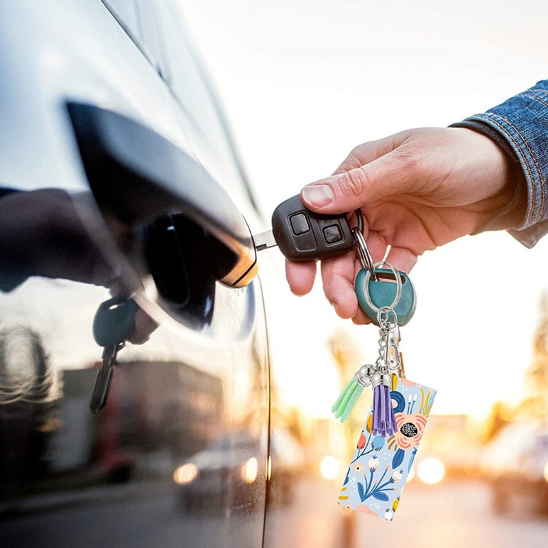 Mojito Móc Chìa Khóa Acrylic Trong Suốt Hình Chữ Nhật Tua Rua