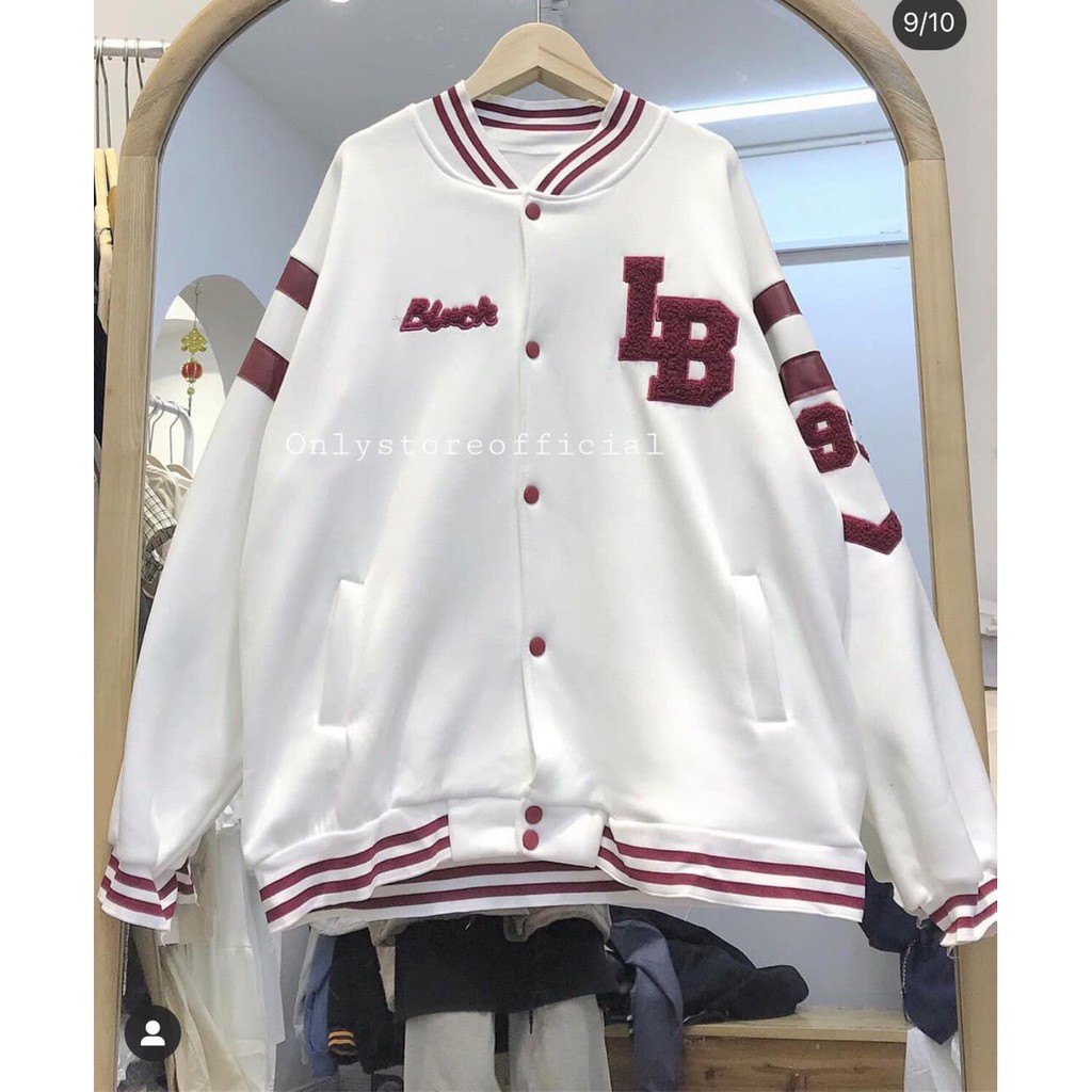 [GIÁ HỦY DIỆT] Bomber Nỉ LB Nam Nữ Chất Nỉ Cotton Form Thụng Unisex(hàng có sẵn)