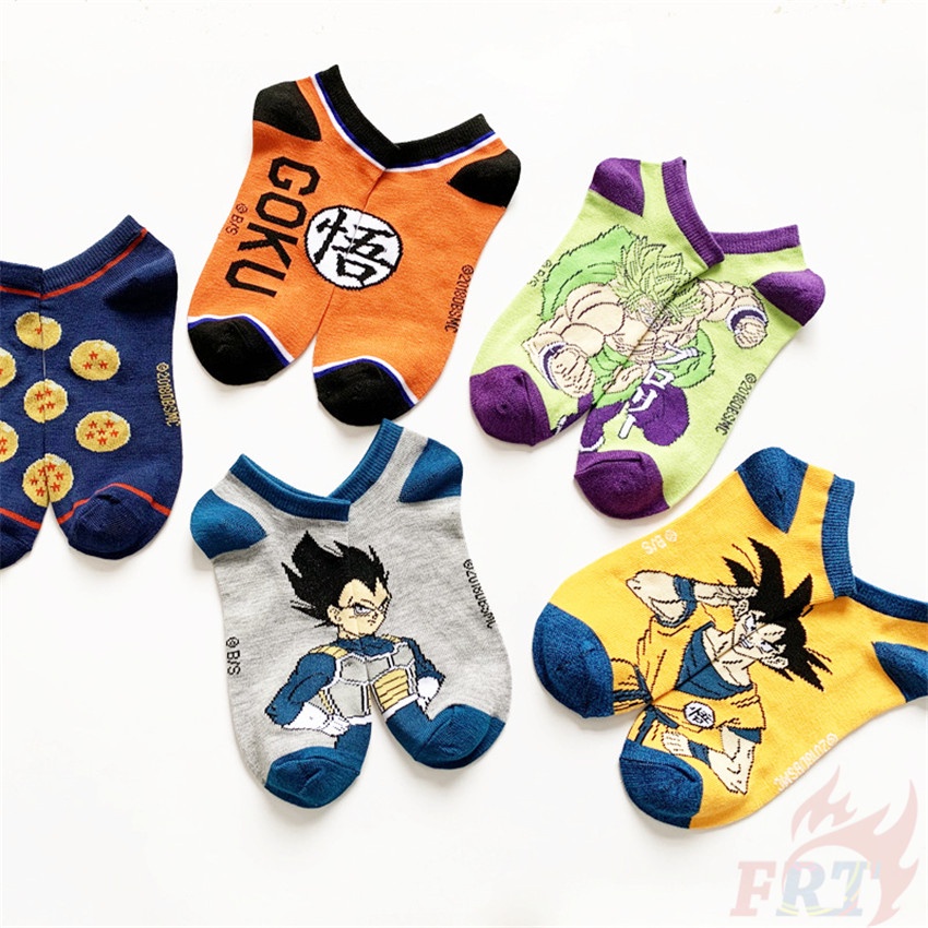 ❀ Vớ Mắt Cá Chân Hình Dragon Ball ❀ 1 Đôi Vớ Ngắn In Hình Son Goku Thời Trang Hip Hop Đường Phố Hip Hop