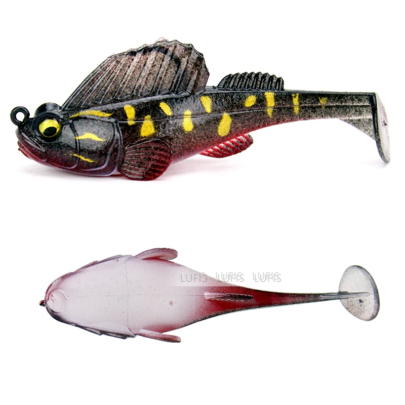 Bộ 5 Mồi Câu Cá Giả Đầu Chì Bằng Nhựa Mềm 14g